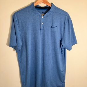 Nike Men’s Blue Mock Neck Polo (Size S)